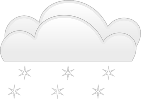 Snowflakes Falling From Cloud Clipart