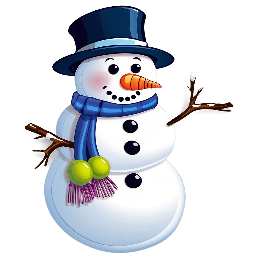 Snowman Cartoon Png Hfn2