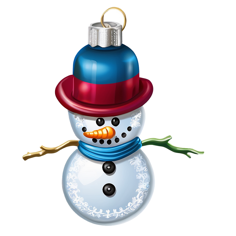 Snowman Christmas Ornaments Png Kvt32