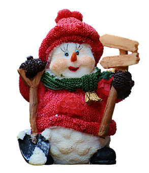 Snowman Figurine Winter Decor