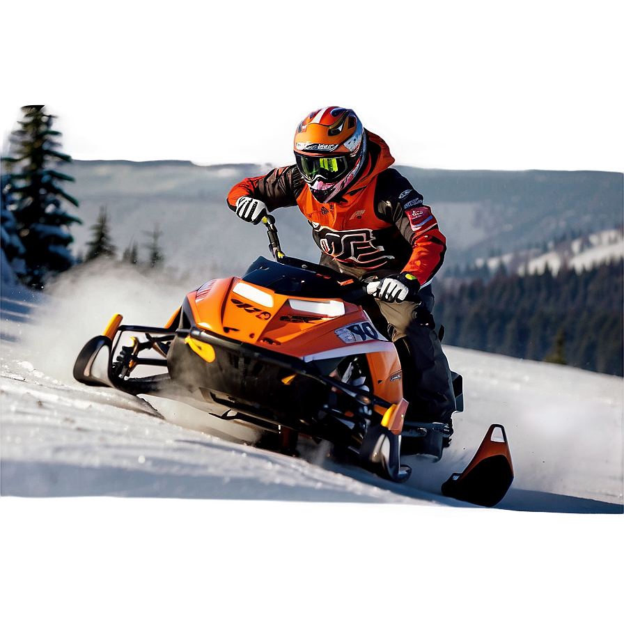 Snowmobile Downhill Racing Png Bqh