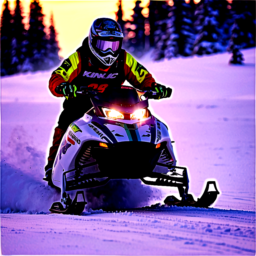 Snowmobile Downhill Racing Png Vbj69