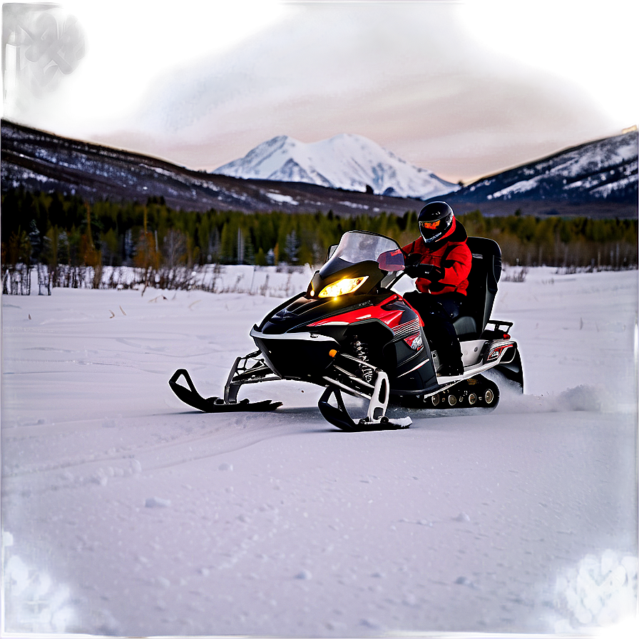 Snowmobile In Arctic Conditions Png 96