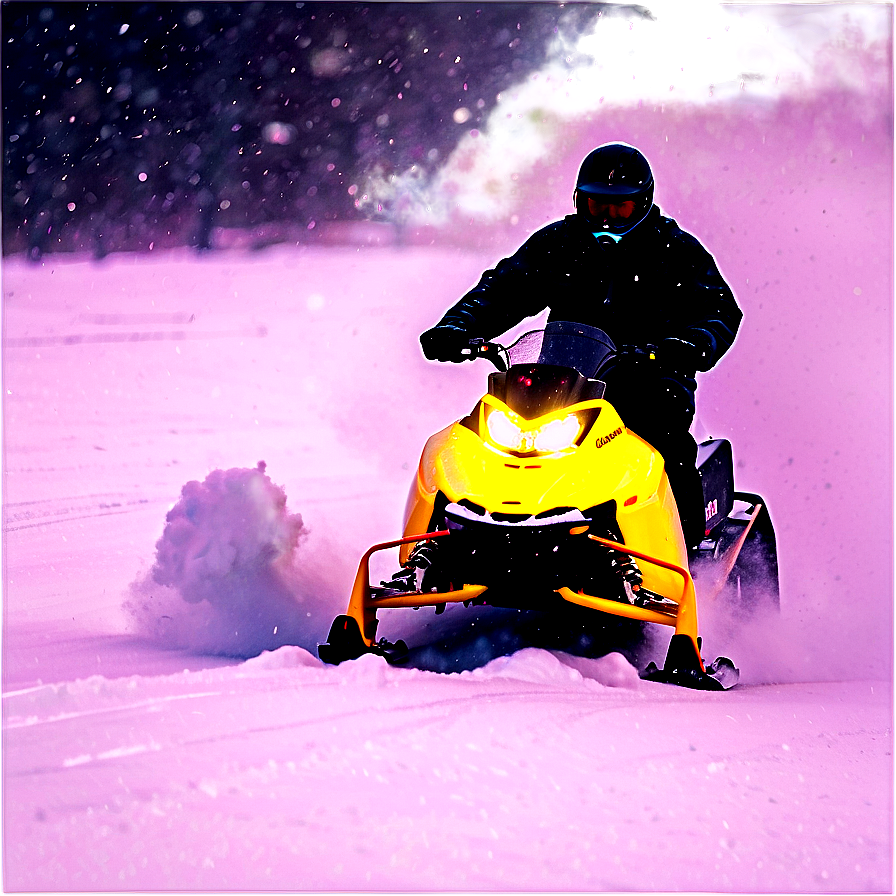 Snowmobile In Blizzard Conditions Png Uqu