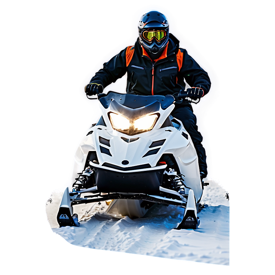 Snowmobile On Snow-covered Trails Png Nig83