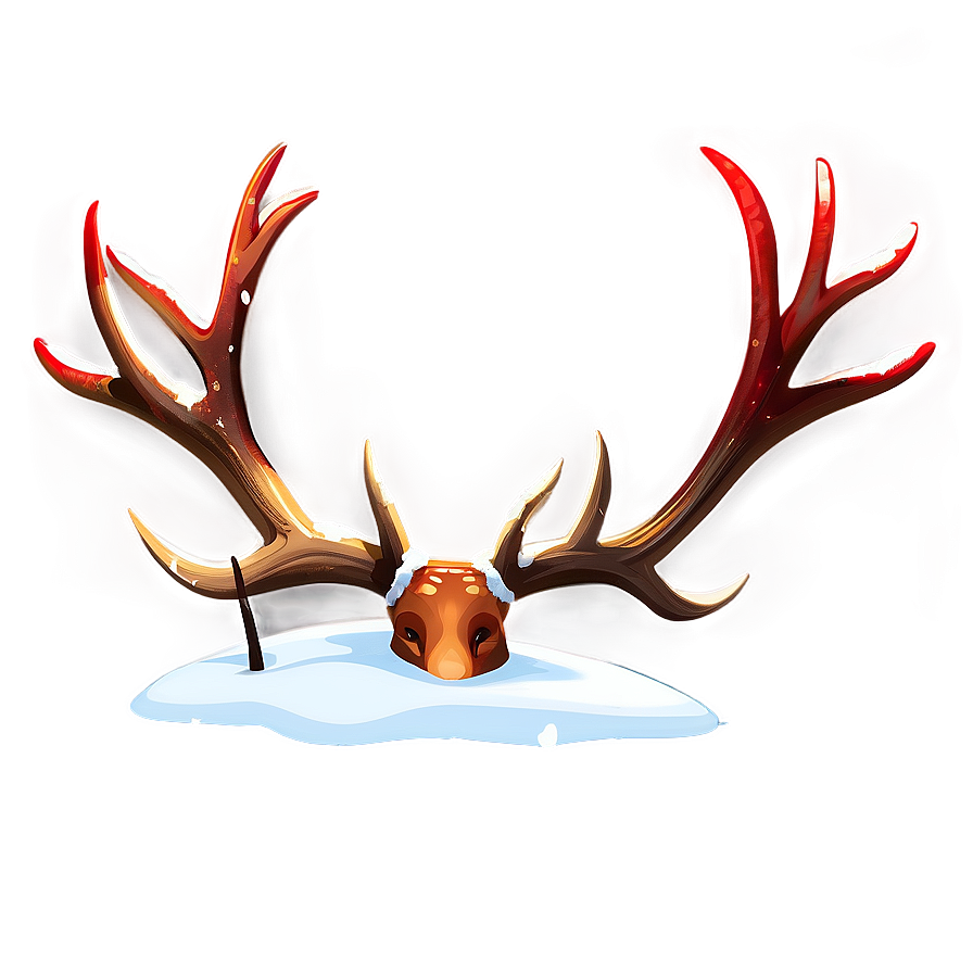 Snowy Antler Scene Png Nxs