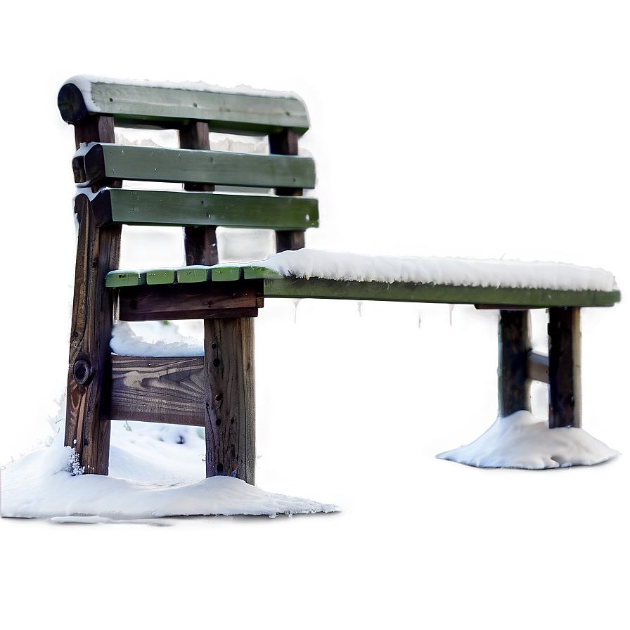 Snowy Bench Transparent Png 05252024