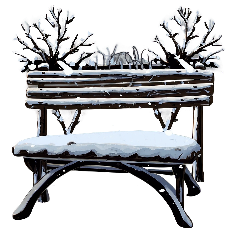 Snowy Bench Transparent Png 82