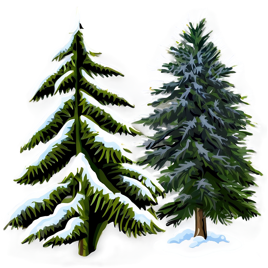 Snowy Cedar Tree Png 42