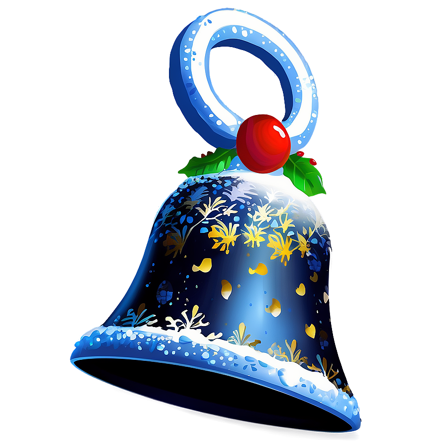 Snowy Christmas Bell Png 06242024