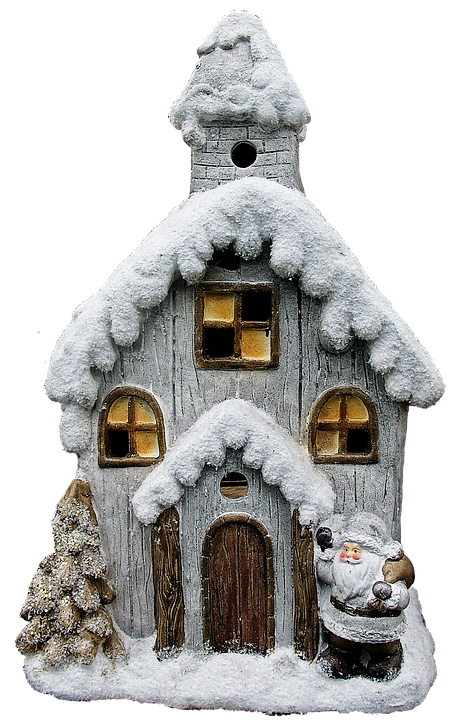 Snowy Christmas House Decoration