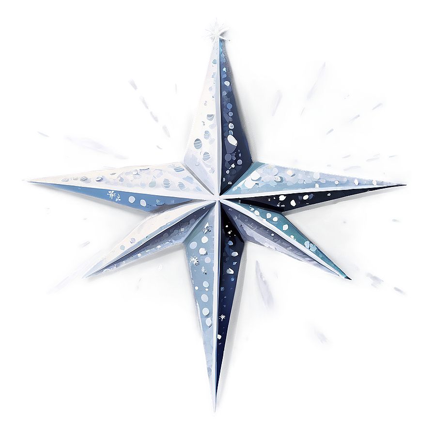 Snowy Christmas Star Png 06252024