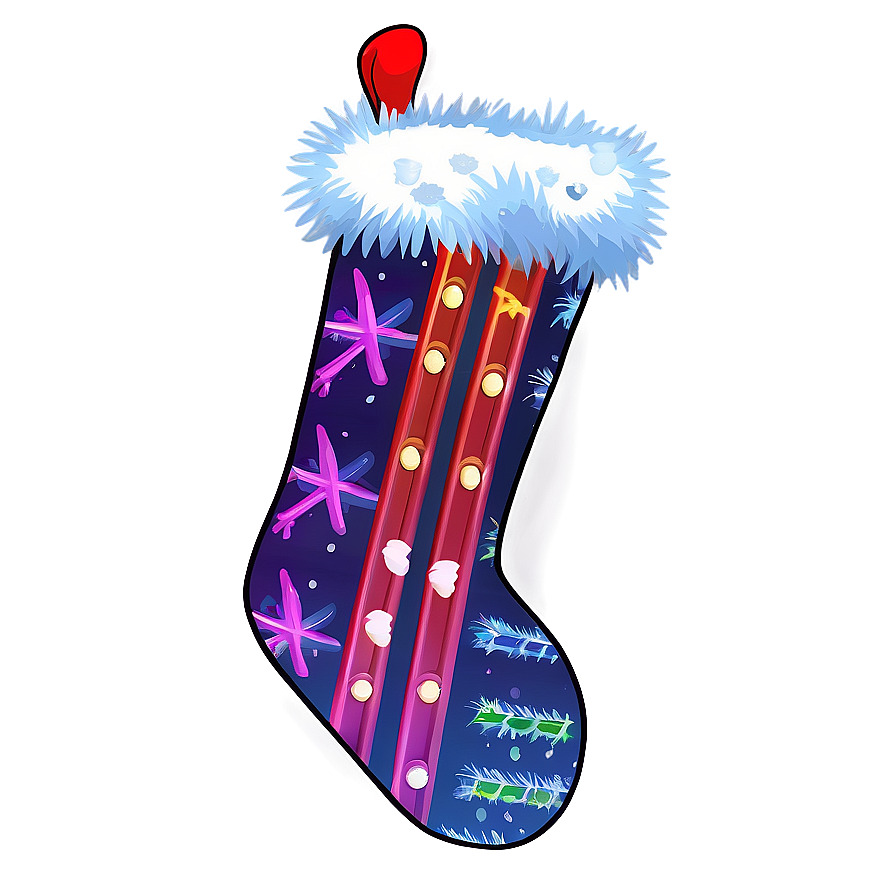 Snowy Christmas Stocking Png 54