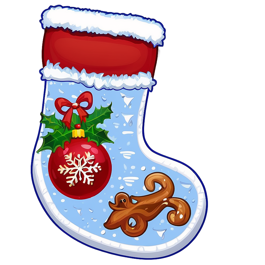 Snowy Christmas Stocking Png Fkt