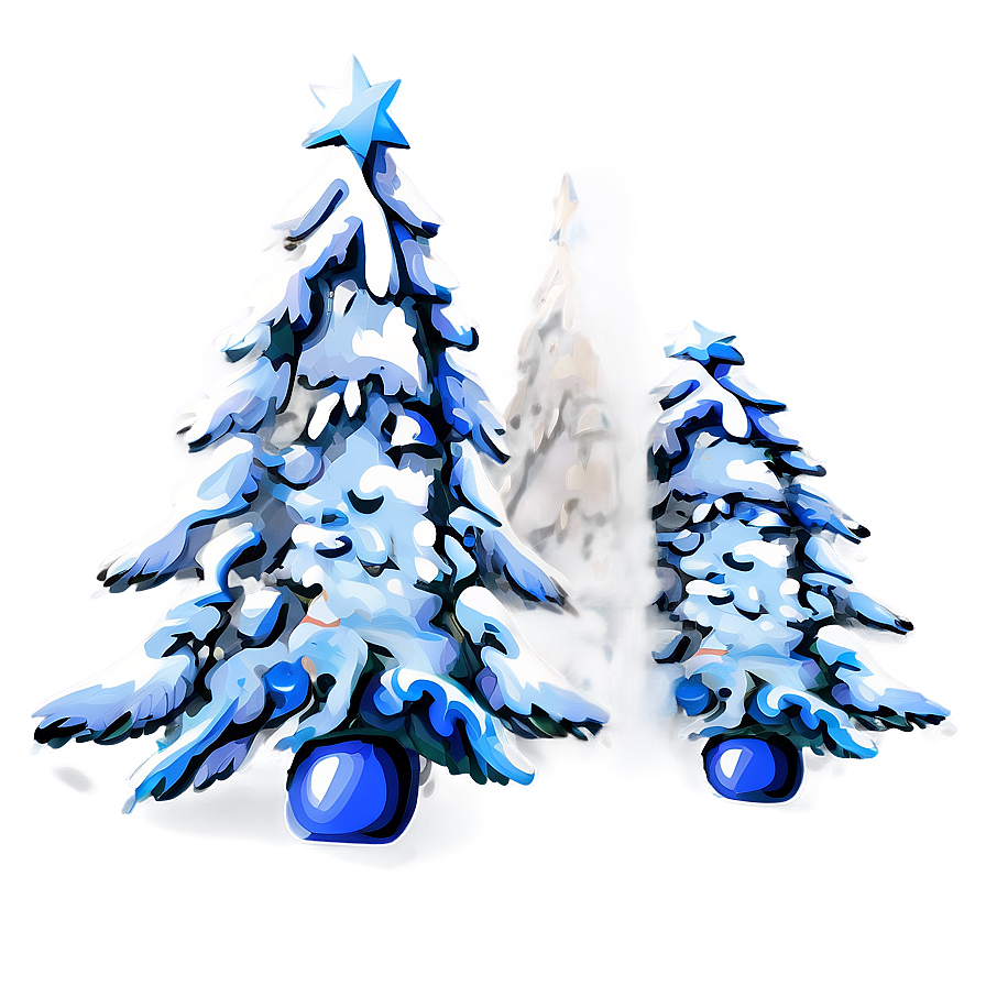 Snowy Christmas Tree Design Png 81