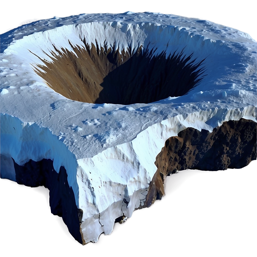 Snowy Crater Mountain Top Png Aat1