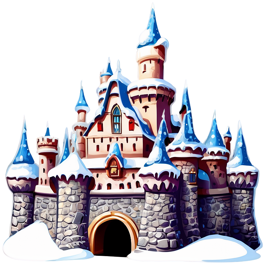 Snowy Disney Castle Winter Png 81