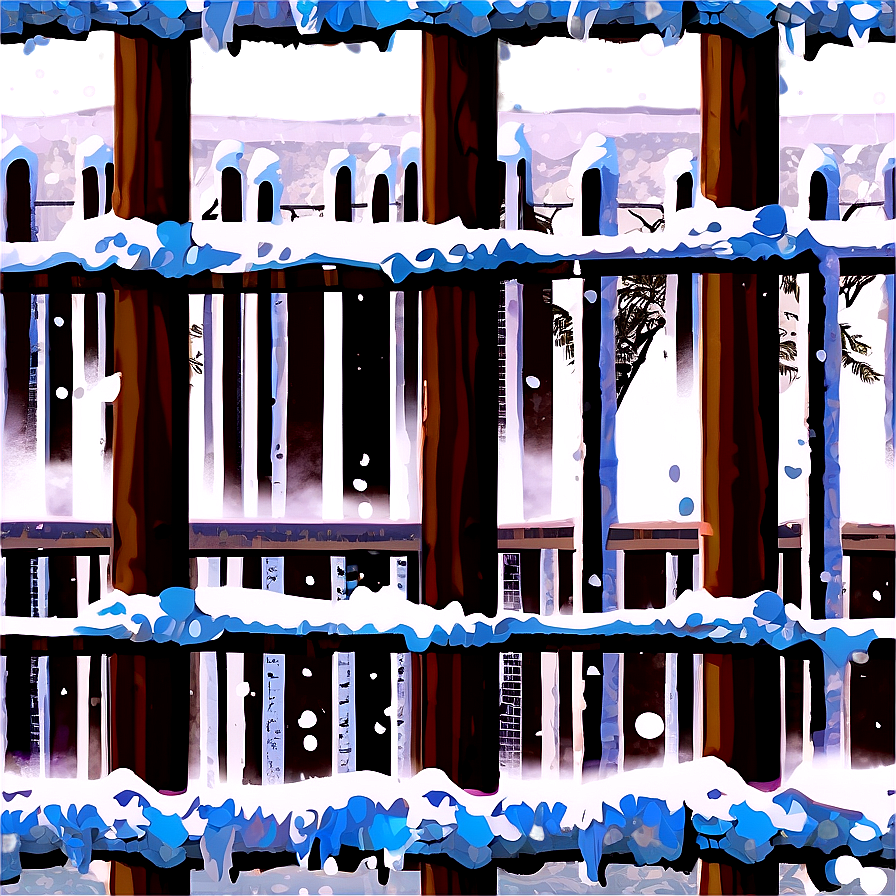 Snowy Fence Transparent Png Tmf87