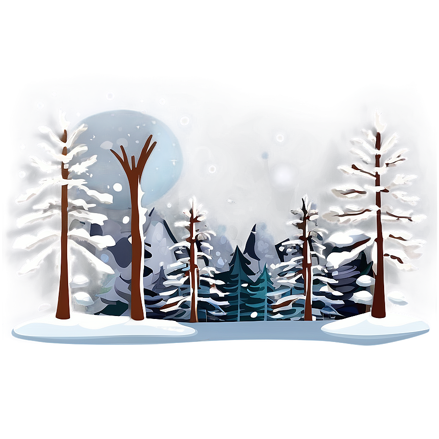 Snowy Forest Transparent Png 48