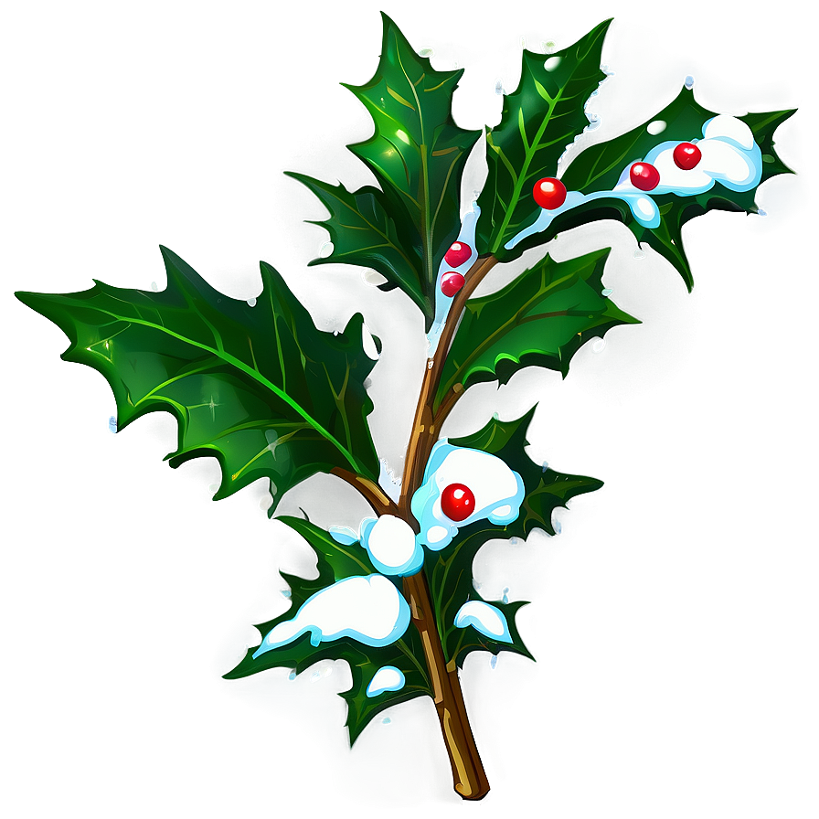 Snowy Holly Png Huj