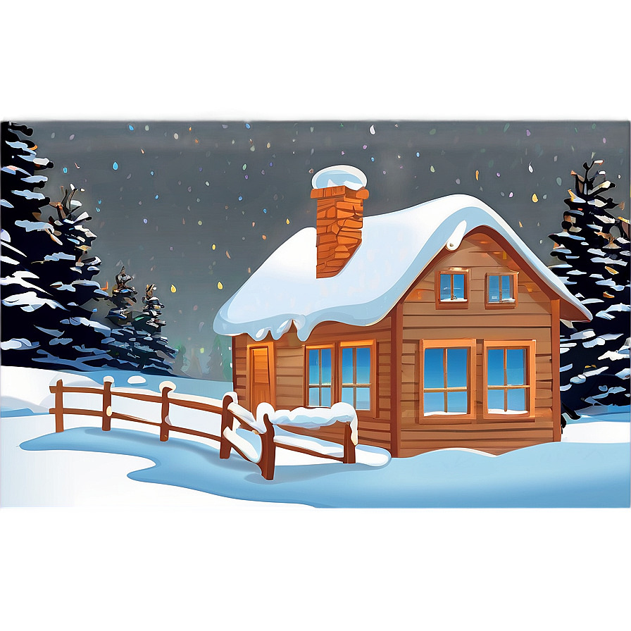 Snowy House Clipart Png 7