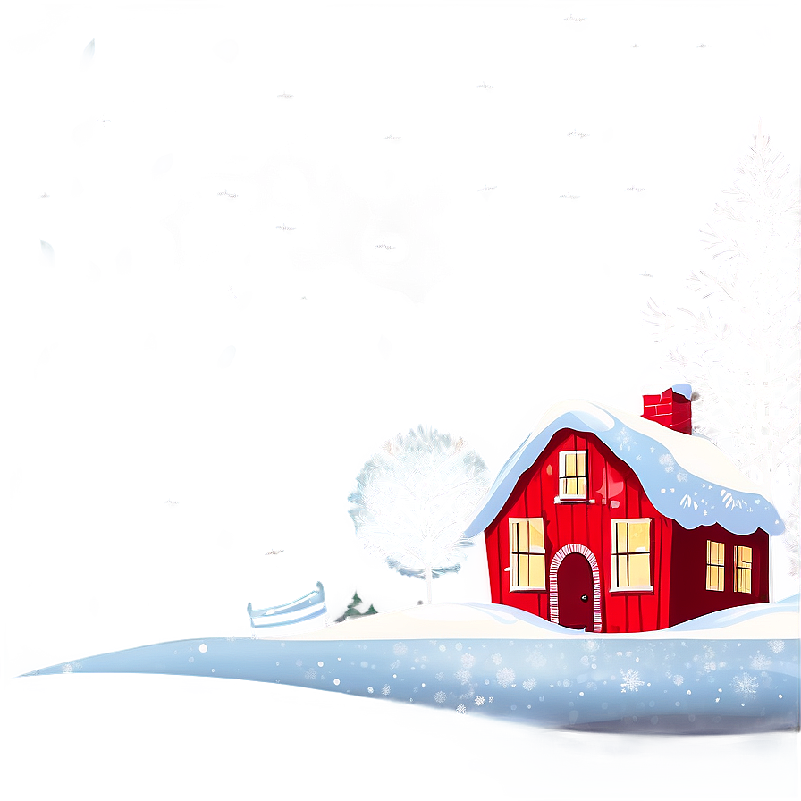 Snowy Merry Christmas Scene Png 12