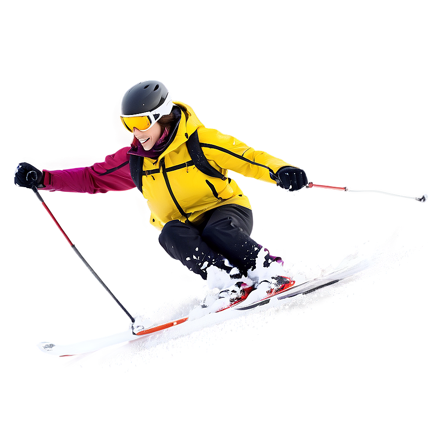 Snowy Mountain Skiing Png Clu59