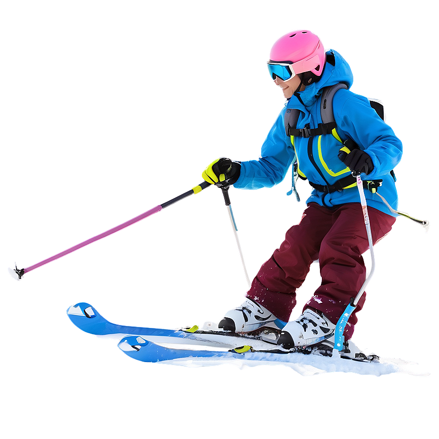 Snowy Mountain Skiing Png Eml80