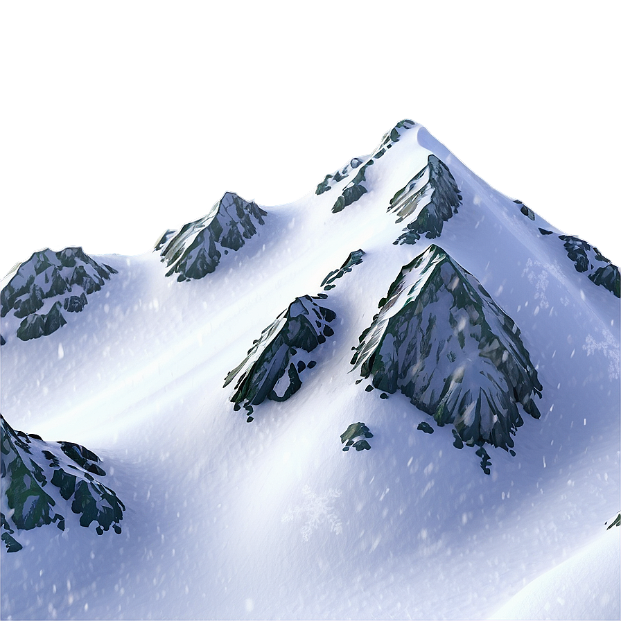 Snowy Mountain With Snowflakes Png 06252024