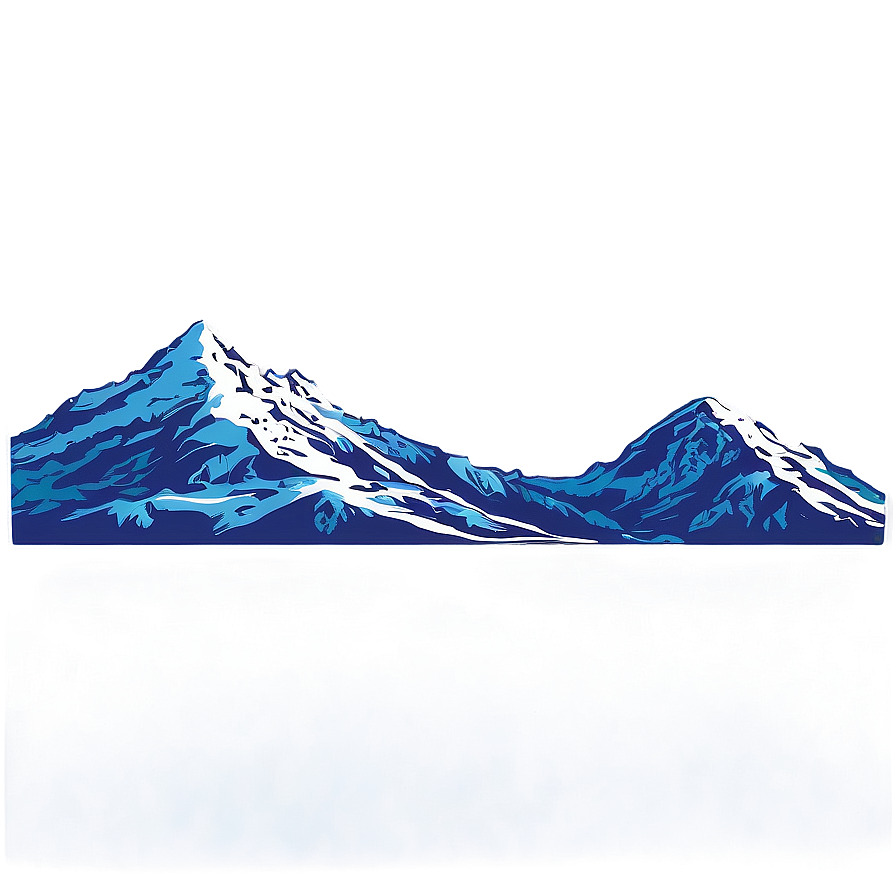 Snowy Mountain With Snowflakes Png Qpv74