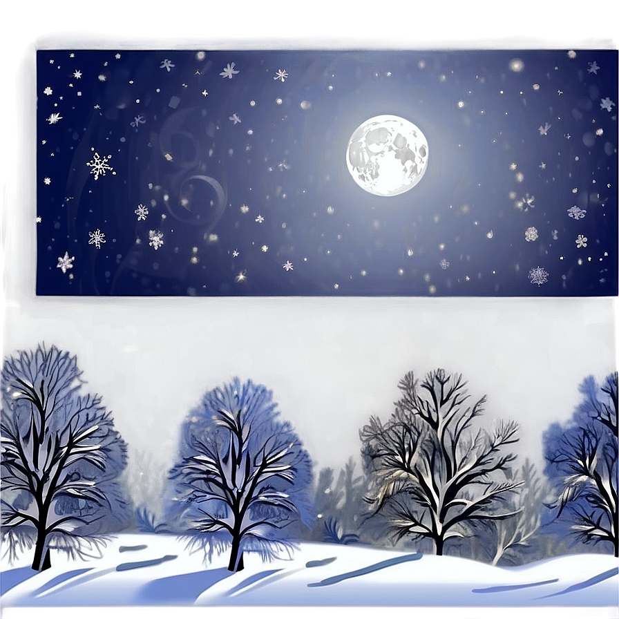 Snowy Night Transparent Png 26