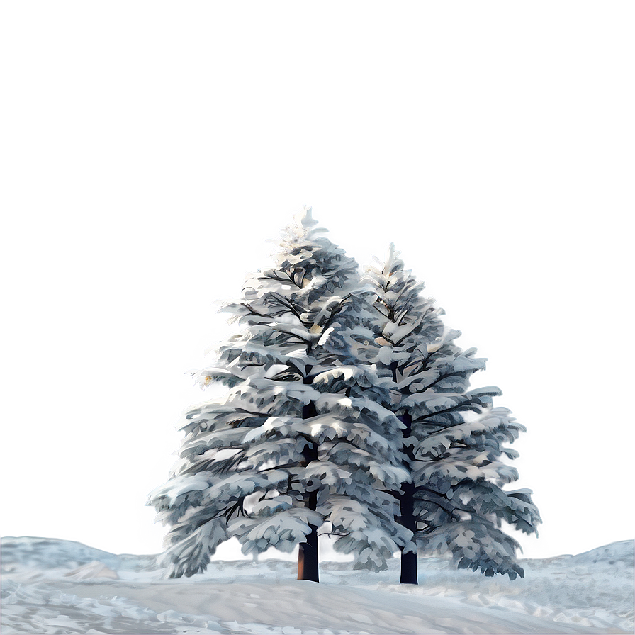 Snowy Pine Forest Landscape Png Gve