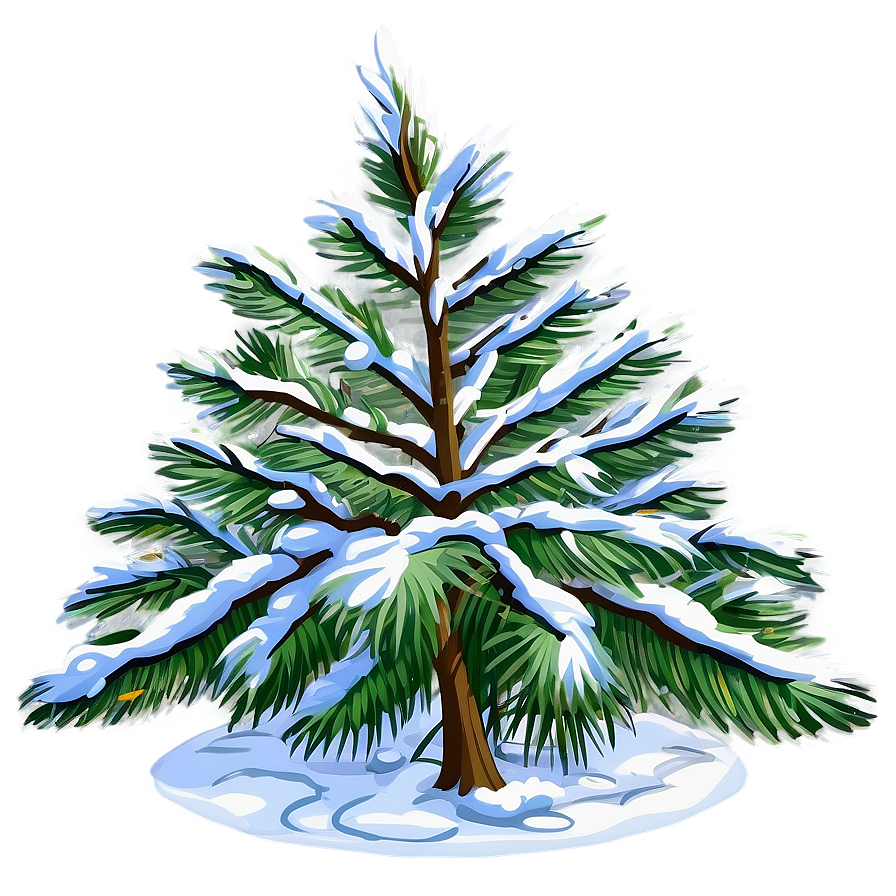 Snowy Pine Tree Png Rcm8