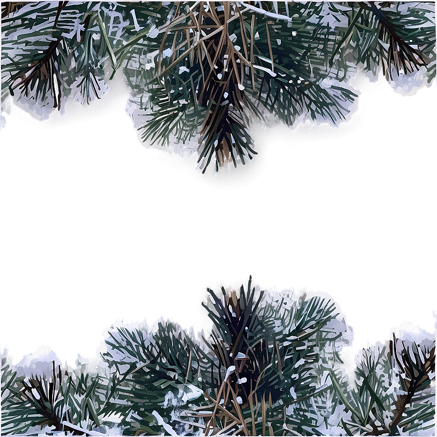 Snowy Pine Woods Png 30