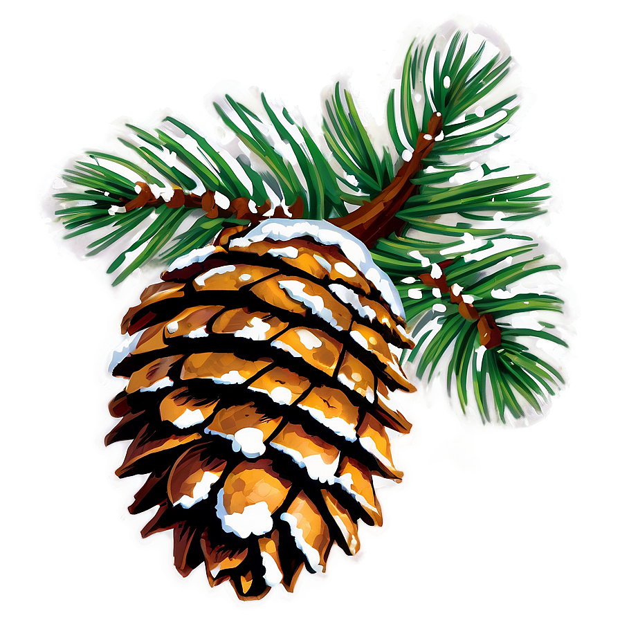 Snowy Pinecone Clipart Png 83