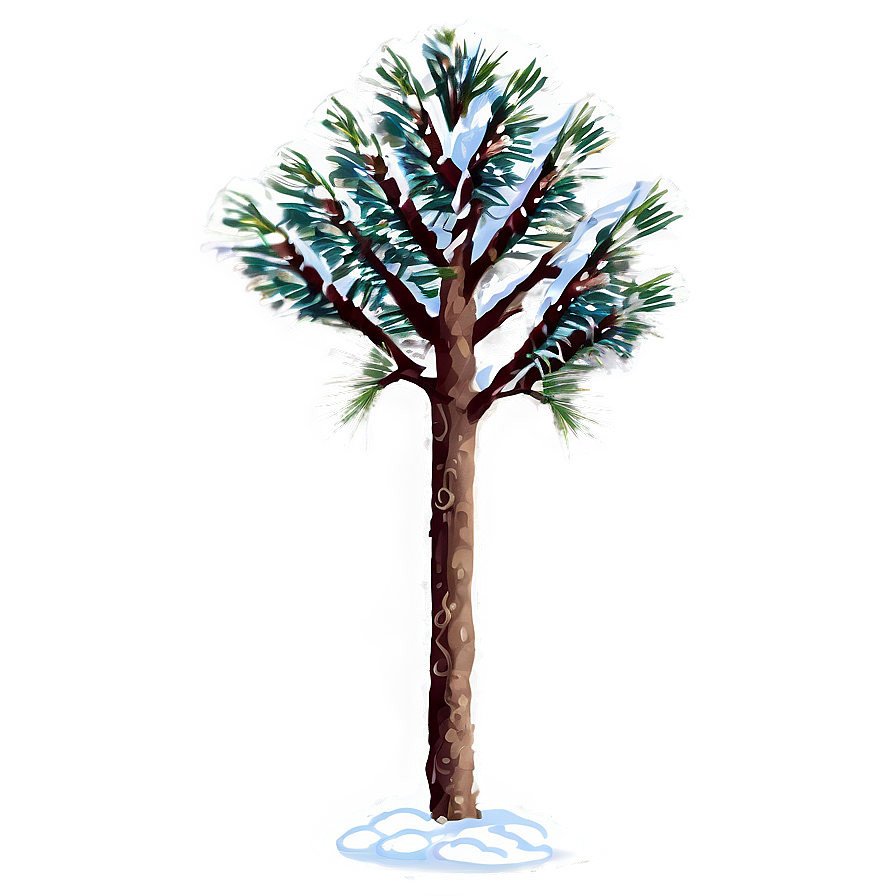 Snowy Pinecone Tree Png 46