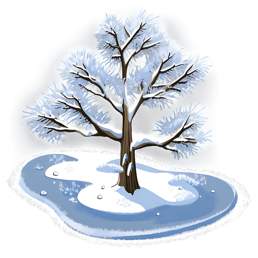 Snowy Tree In Mist Png Lpx82