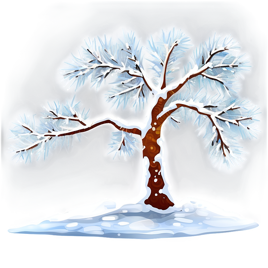 Snowy Tree Night Png Lyh12