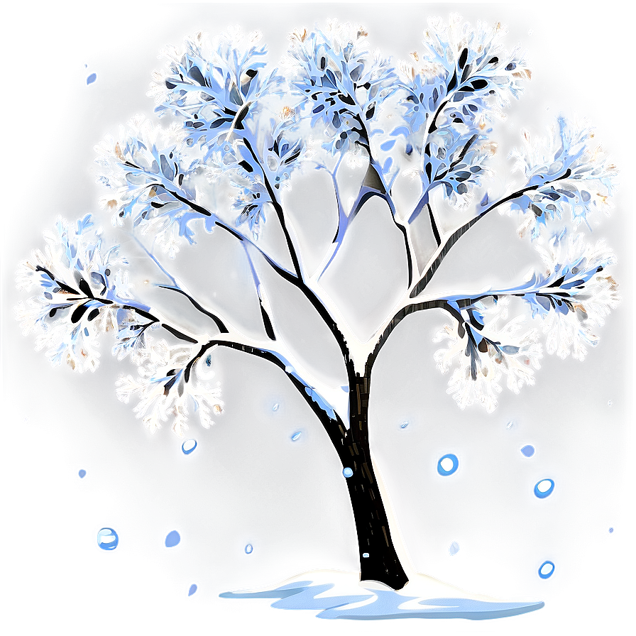 Snowy Tree Reflection Png Ksp50