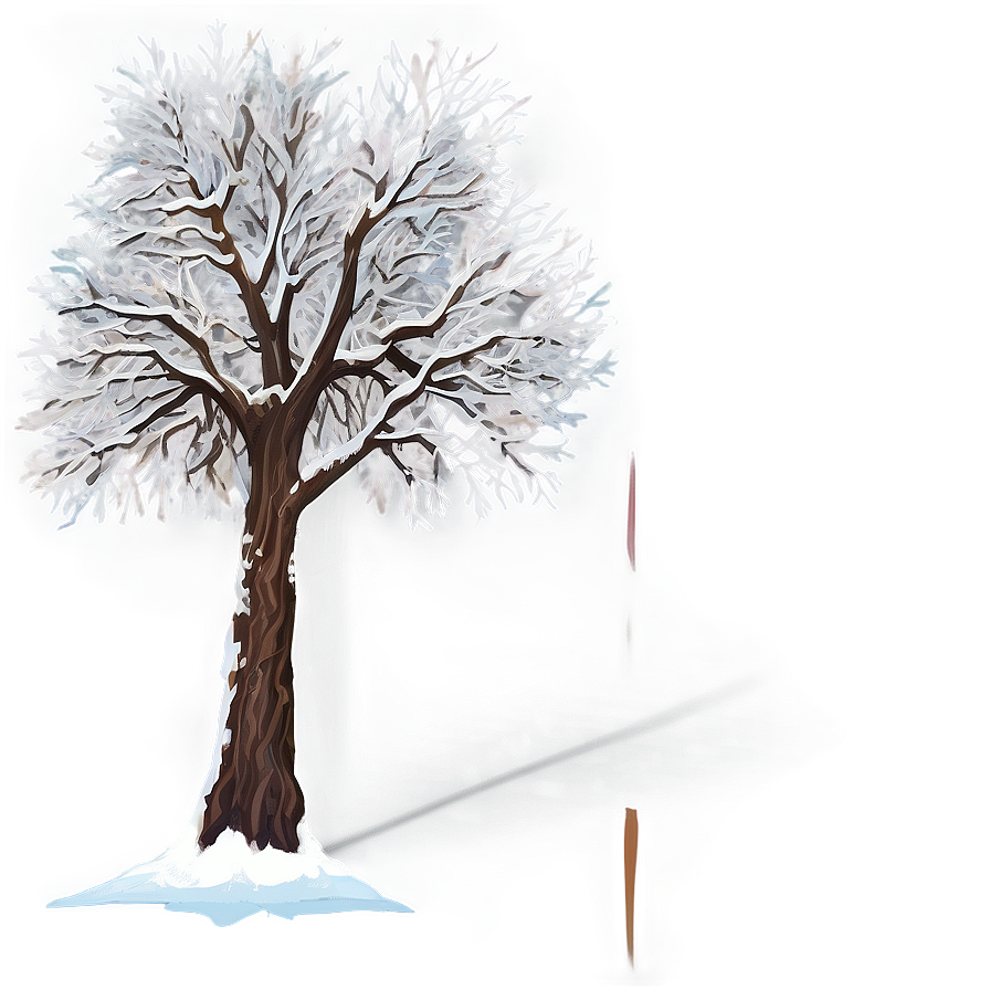 Snowy Tree With Sunray Png 06212024