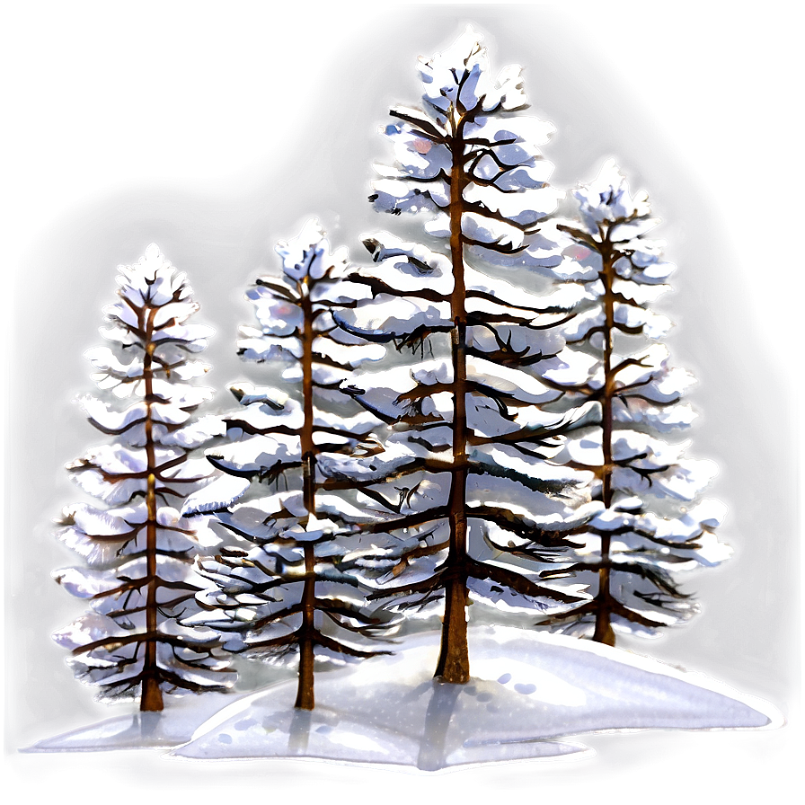 Snowy Trees Transparent Png Dss67