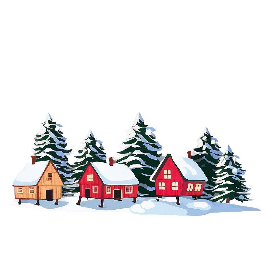 Snowy Village Transparent Png 93