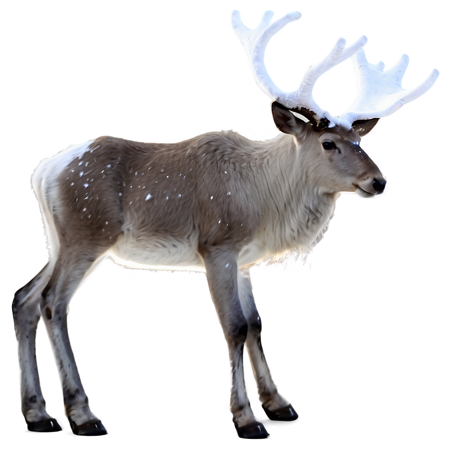 Snowy White Reindeer Png 04292024