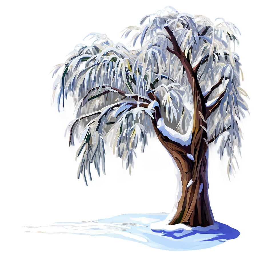 Snowy Willow Tree Png 34