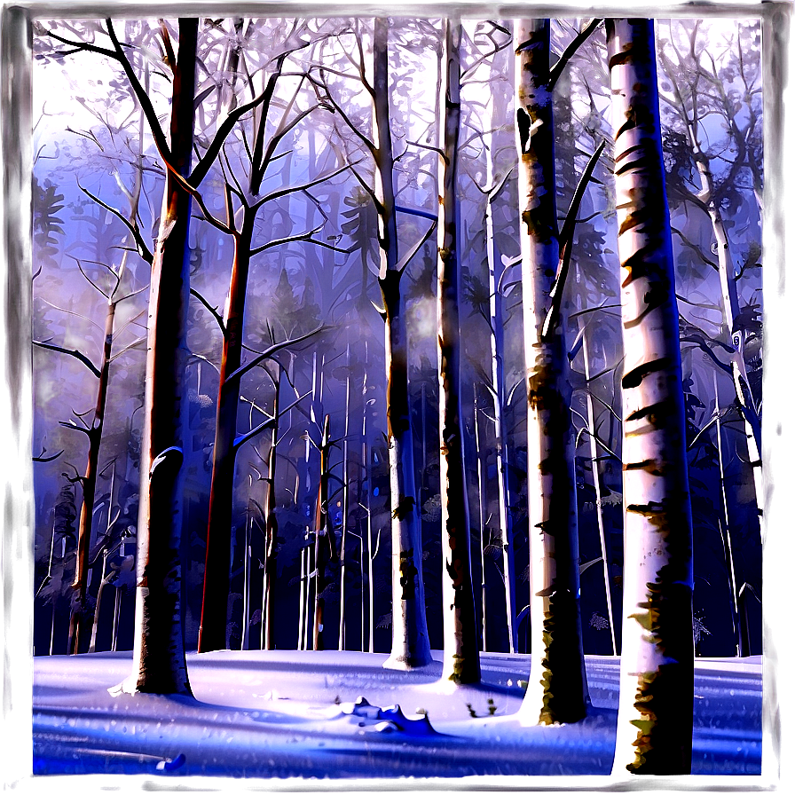 Snowy Winter Forest Png Bgm