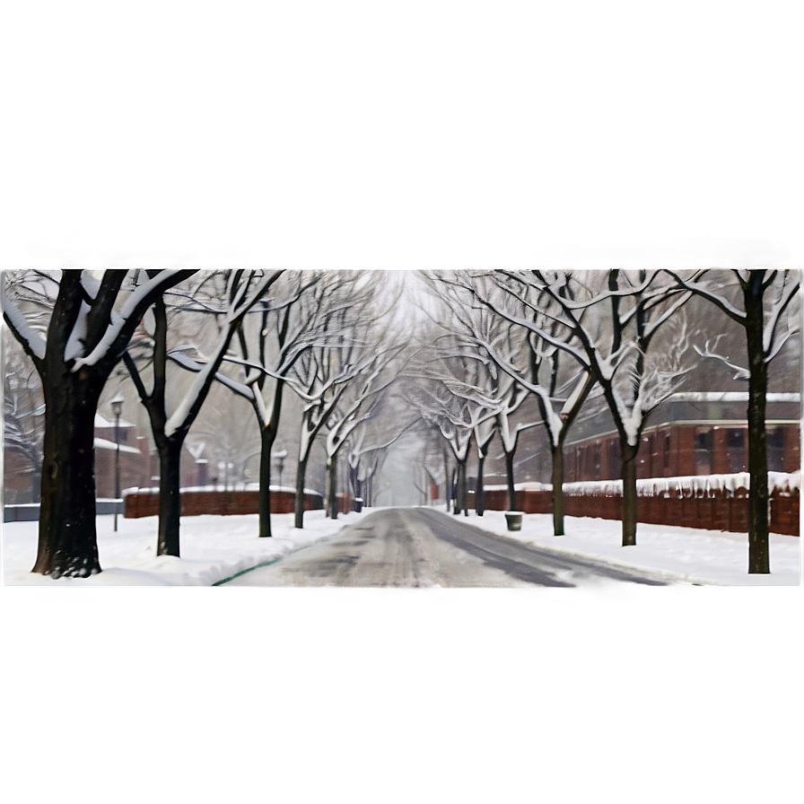 Snowy Winter Street Png 32