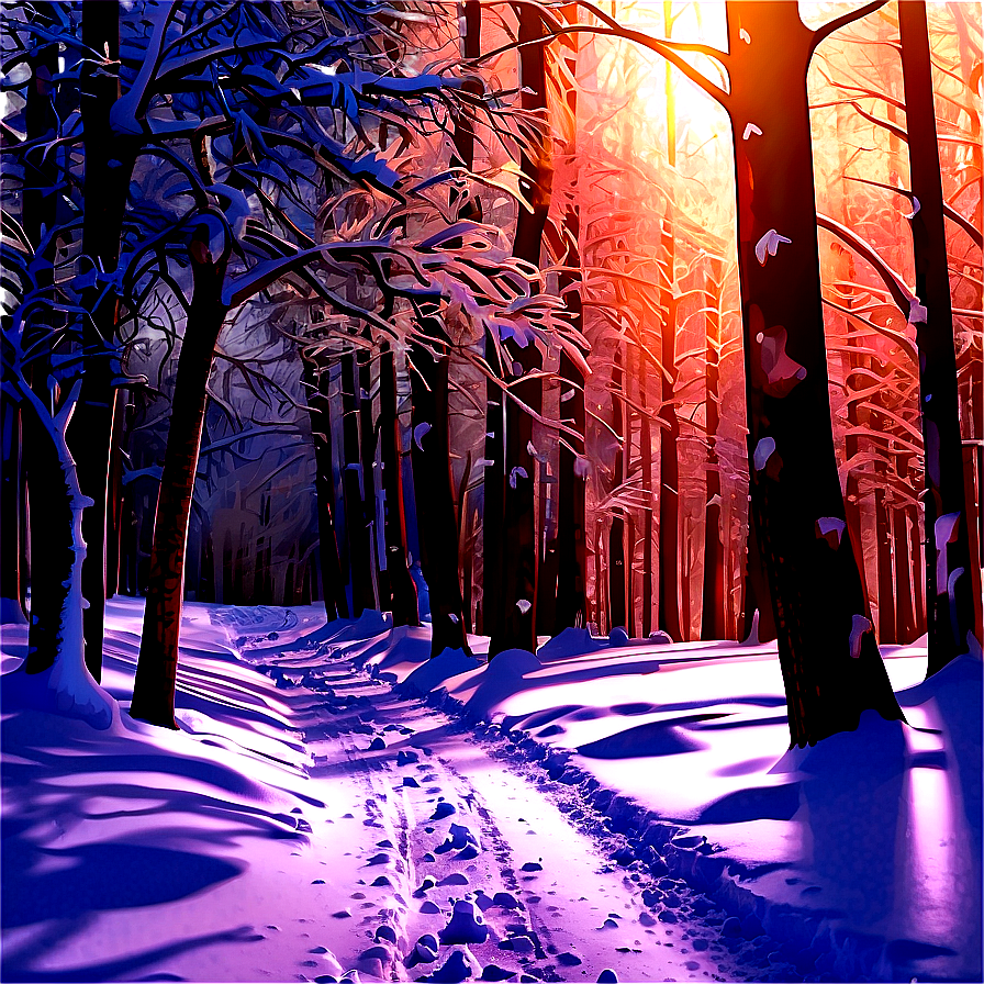 Snowy Winter Trail Png Wpf23