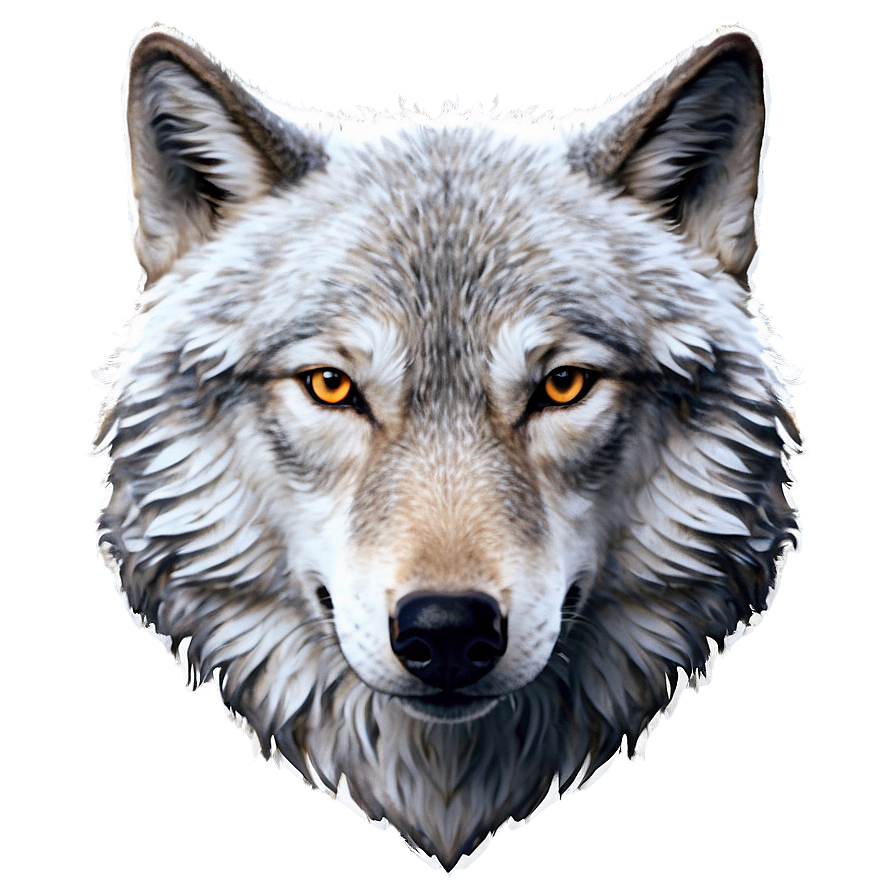 Snowy Wolf Face Image Png 39