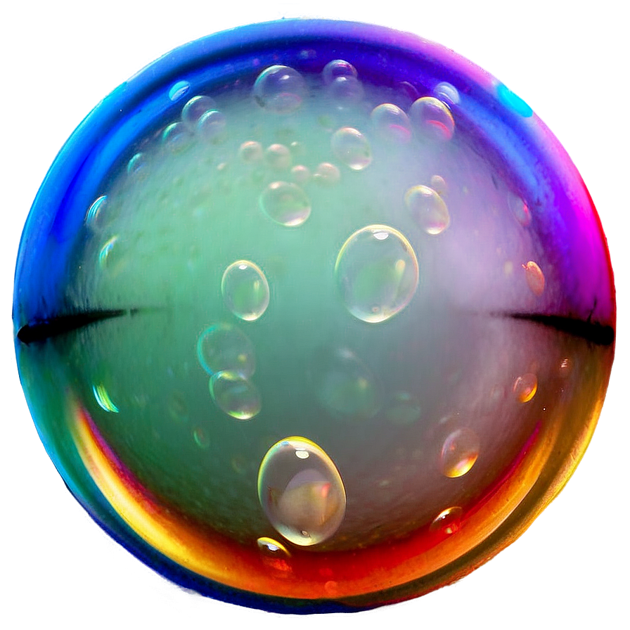 Soap Bubble With Colorful Reflection Png 06262024