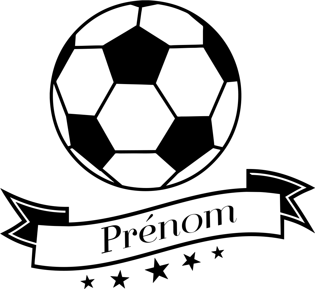 Soccer Ball Graphicwith Bannerand Stars